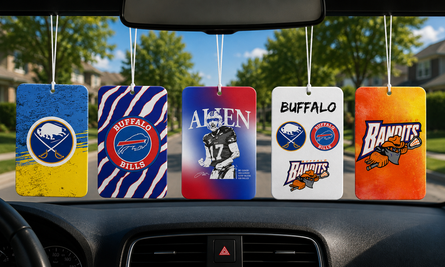 Buffalo Inspired Car Air Fresheners - Pack of 5