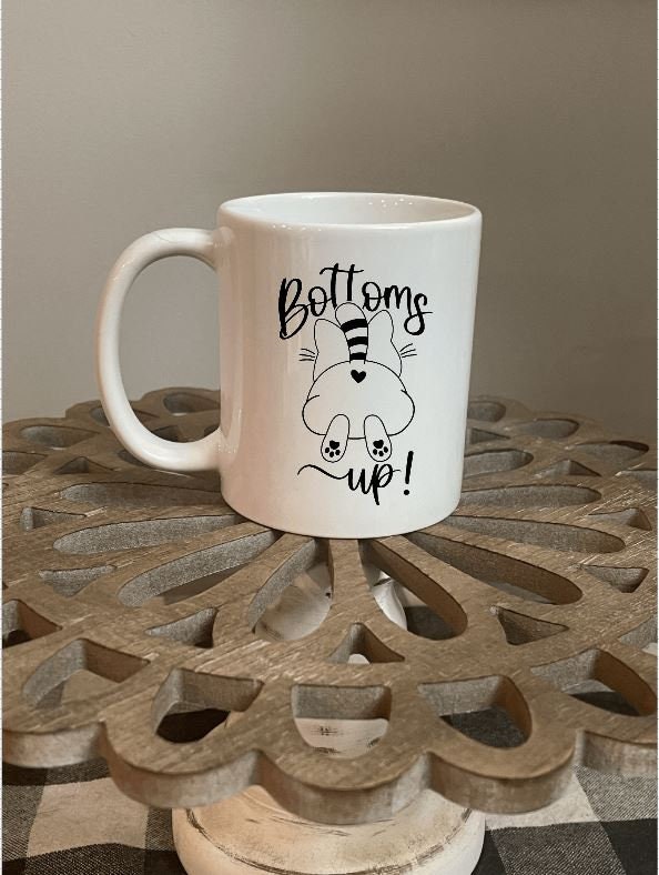 15 oz Buttoms Up Cat Mug!