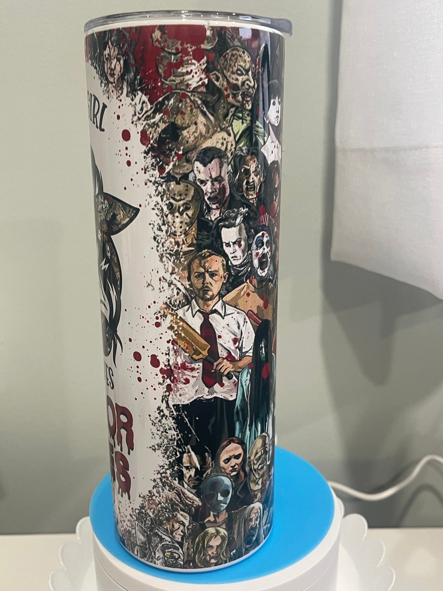 Just a Girl Who Loves Horror Movies Tumbler!