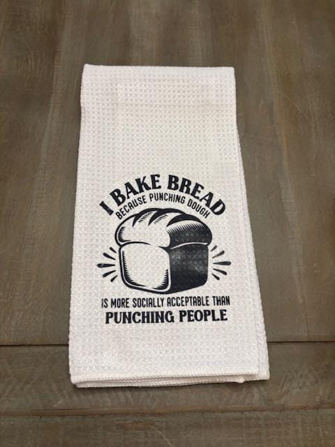 Funny Bread Baking Kitchen Towel
