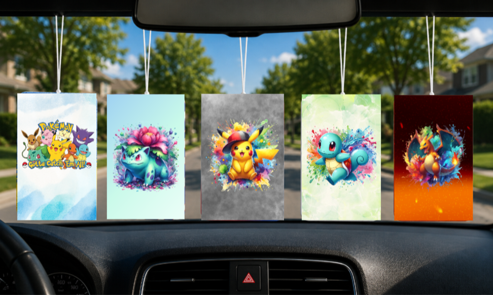 5 Pack of Pokemon Inspired Car Freshies!