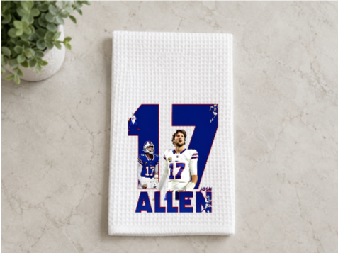 Buffalo Football Inspired Waffle Weave Kitchen Towels