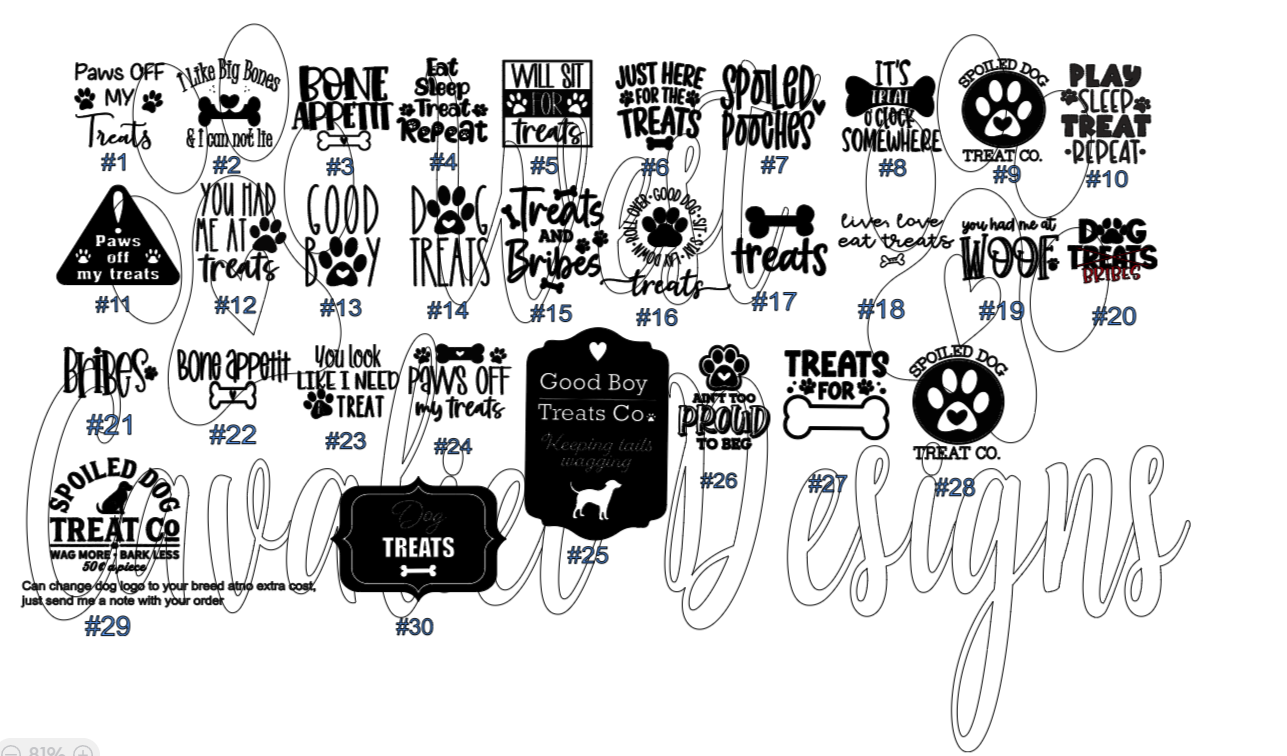 Custom Dog Treat Jars