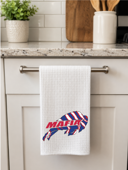 Buffalo Football Inspired Waffle Weave Kitchen Towels
