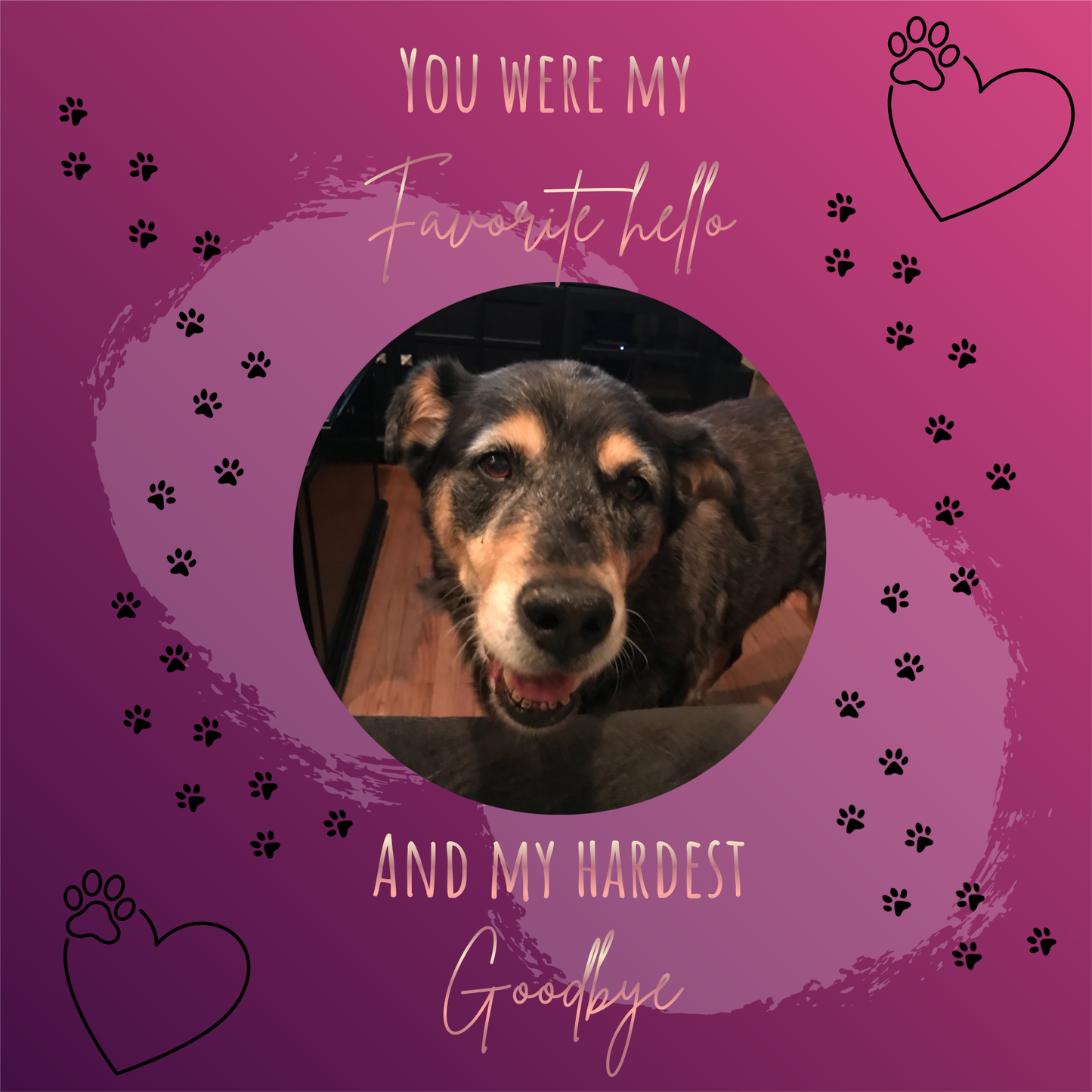 6x6 Glass Pet Memorial Tile