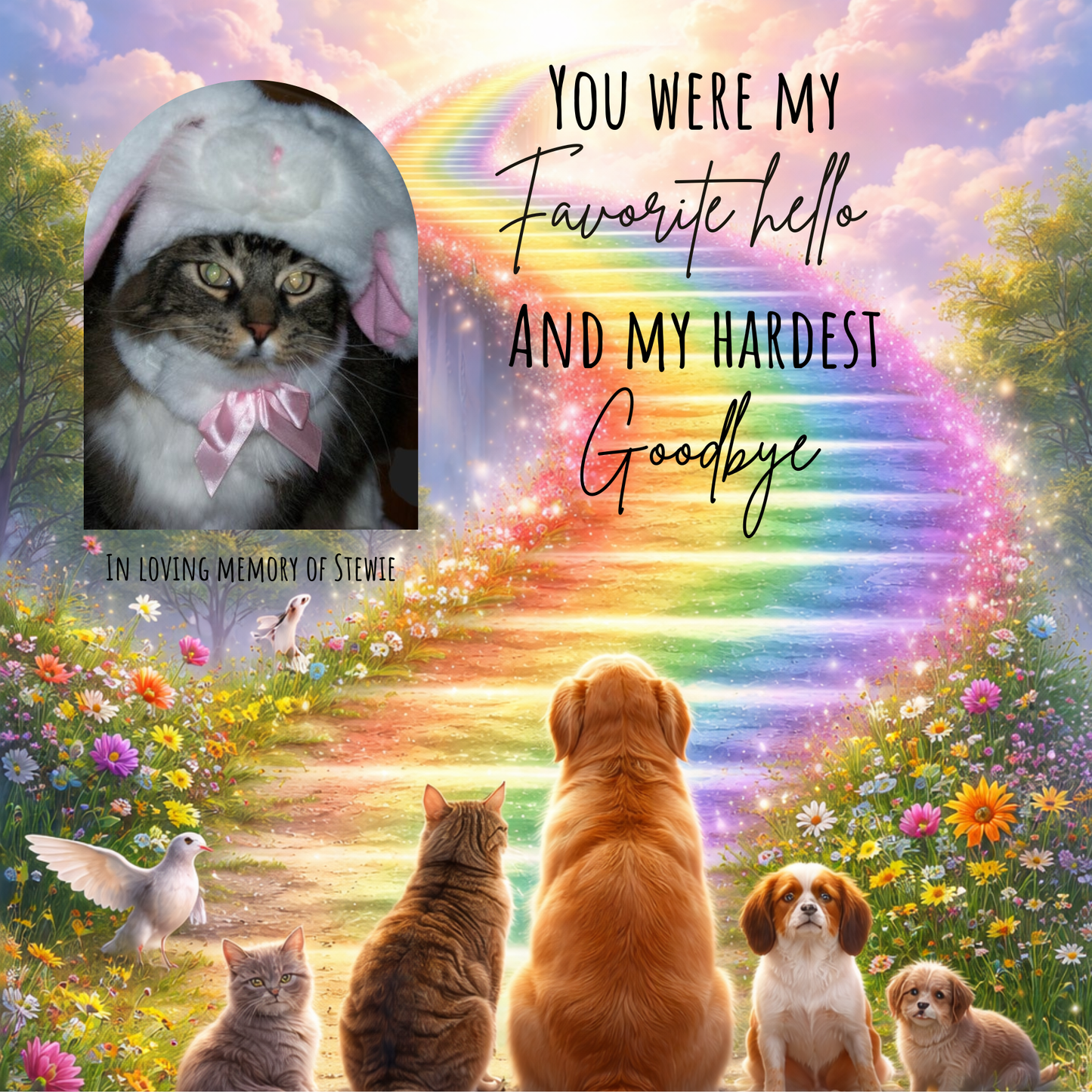 6x6 Glass Pet Memorial Tile