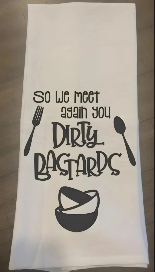 Funny Kitchen Towels, Farmhouse Tea Towels, Sarcastic Dish Towels, Housewarming Gift, Funny Cooking Gift, Kitchen Decor, Hostess Gift