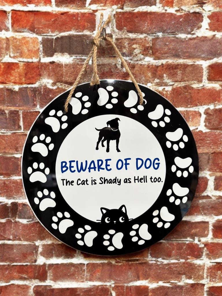Beware of Dog and Cat Door Hanger!