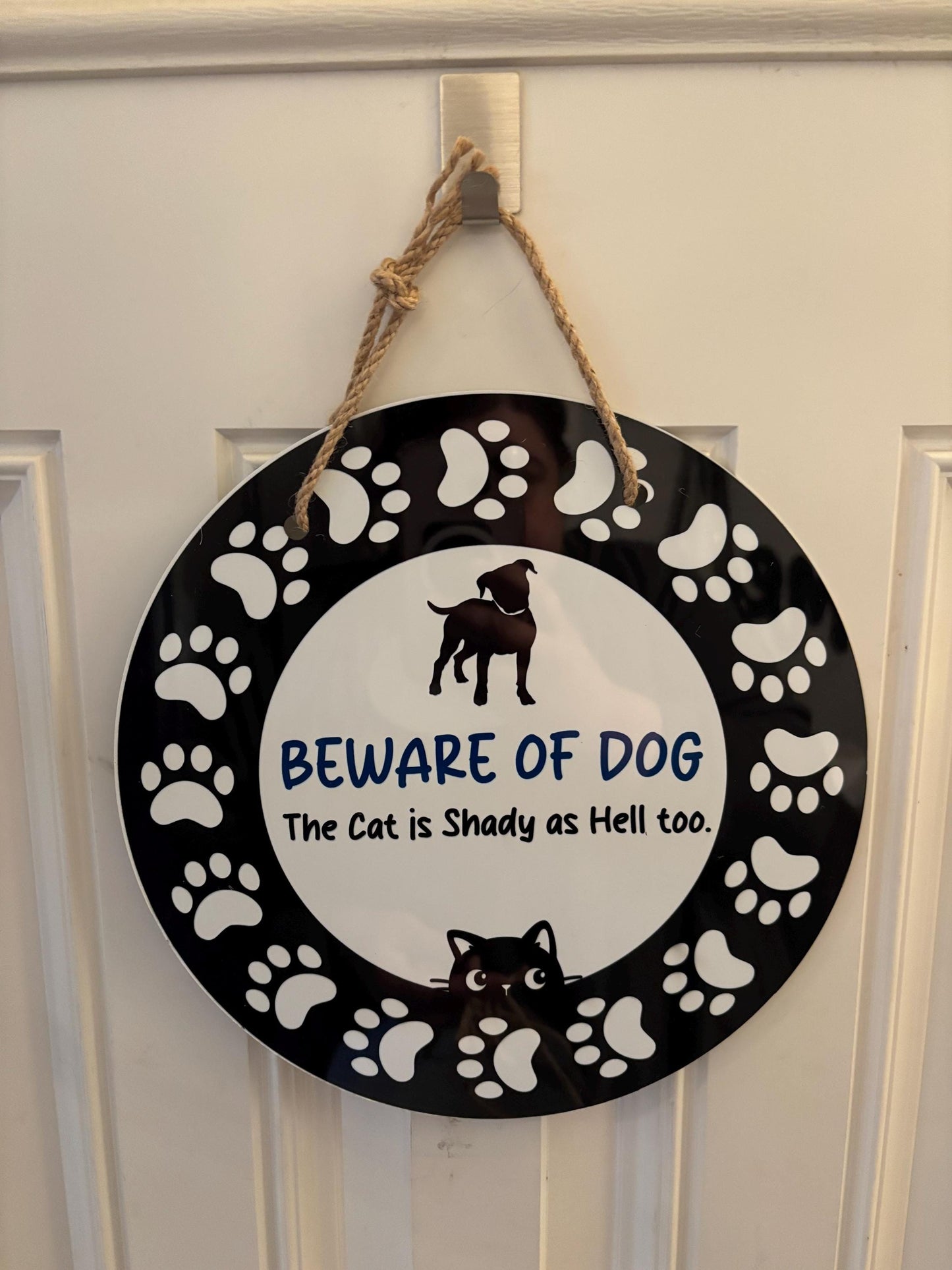 Beware of Dog and Cat Door Hanger!