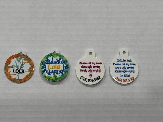 Pet ID Tags! QR Code option