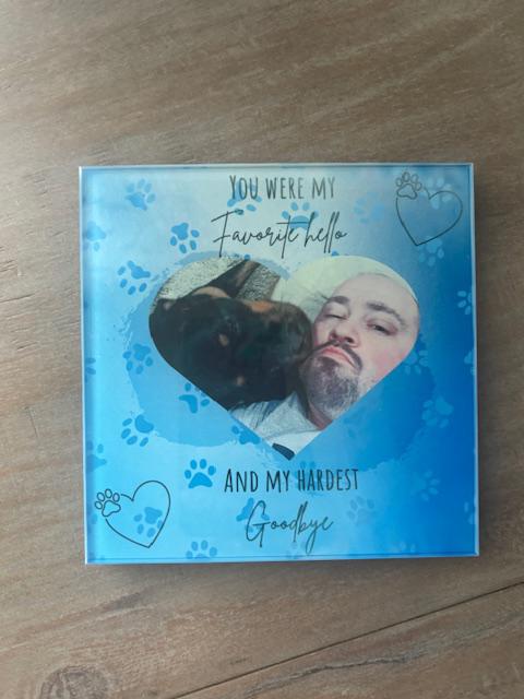 Glass Pet Memorial Tile