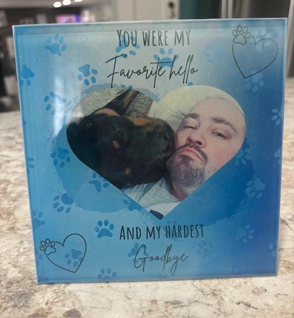 Glass Pet Memorial Tile