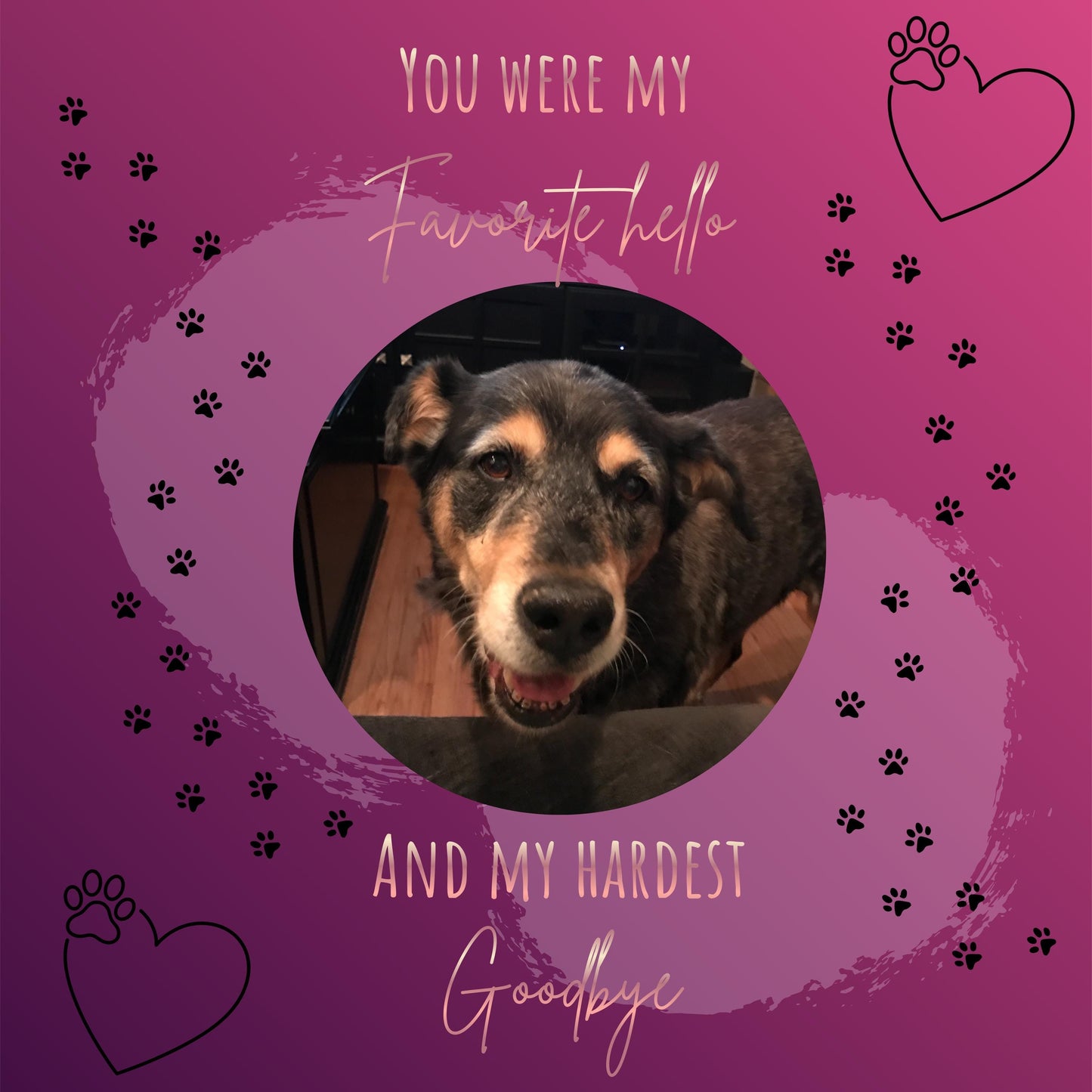 Glass Pet Memorial Tile