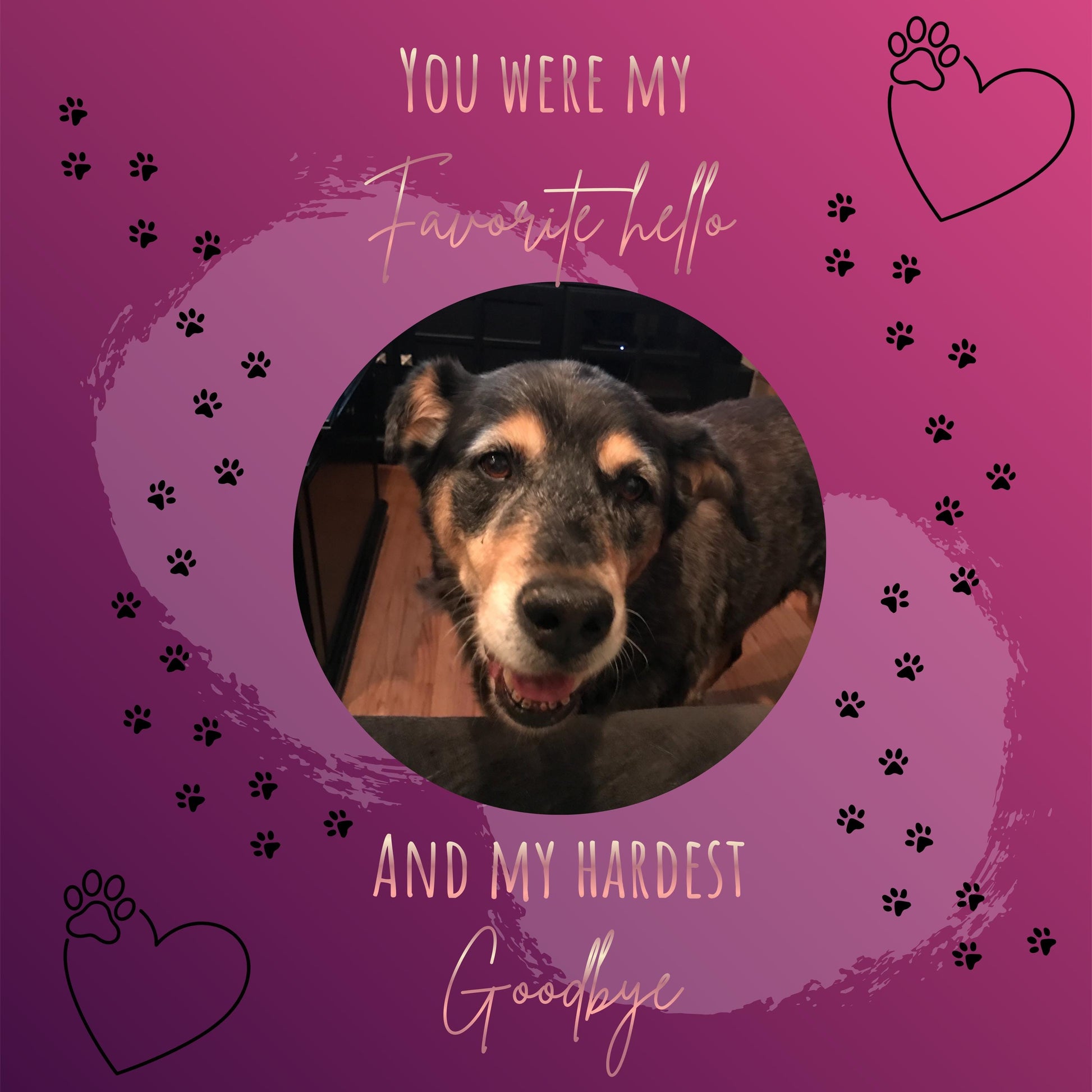 Glass Pet Memorial Tile