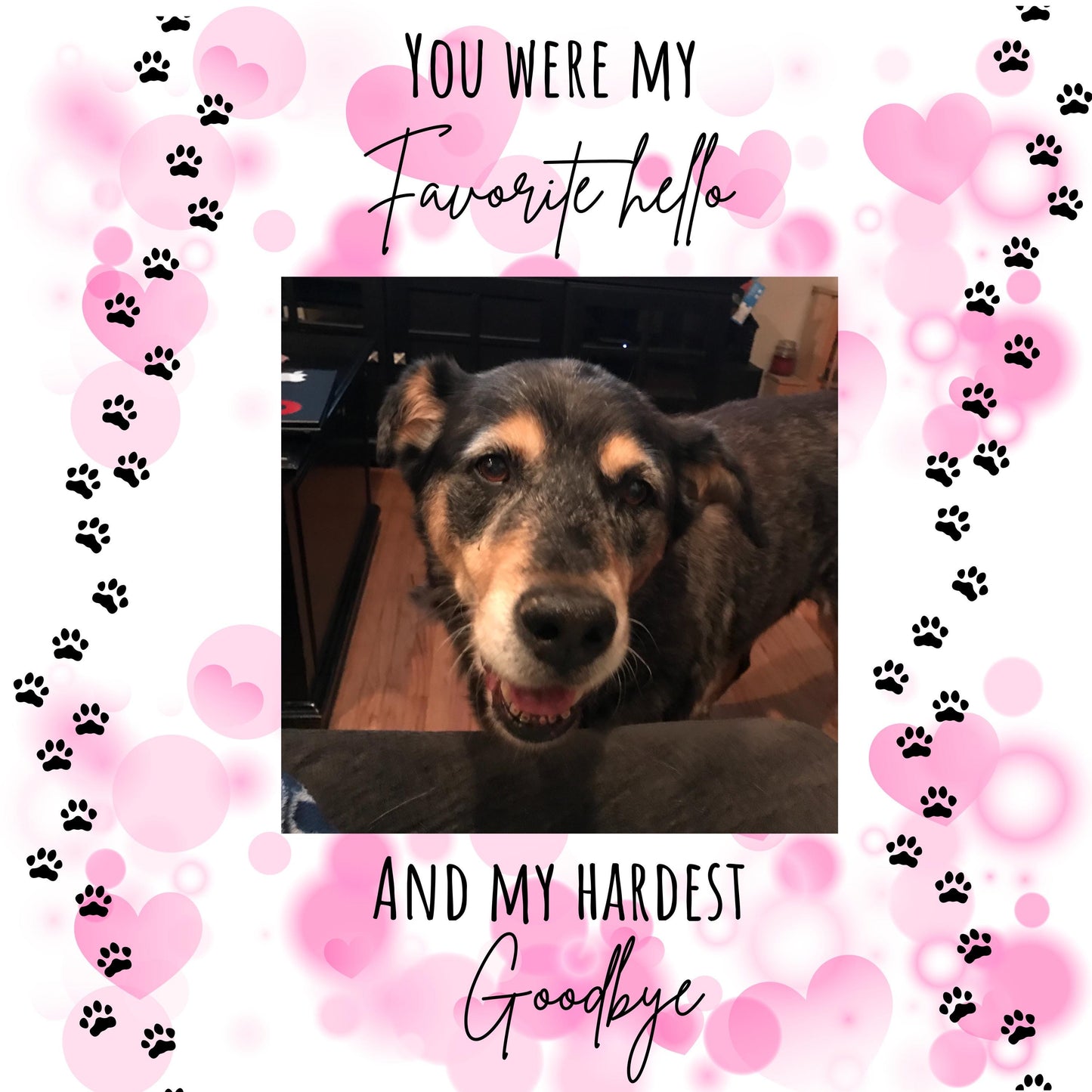 Glass Pet Memorial Tile