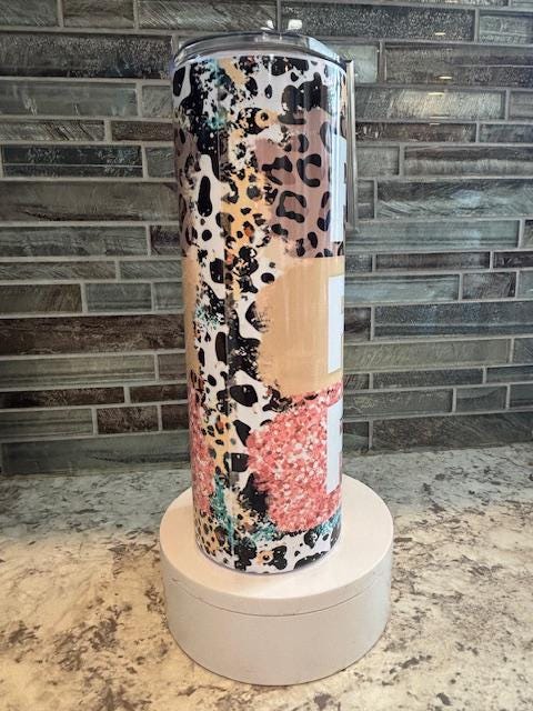 Christian Leopard Print Tumbler, Pray On It, Pray Over It, Pray Through Scripture