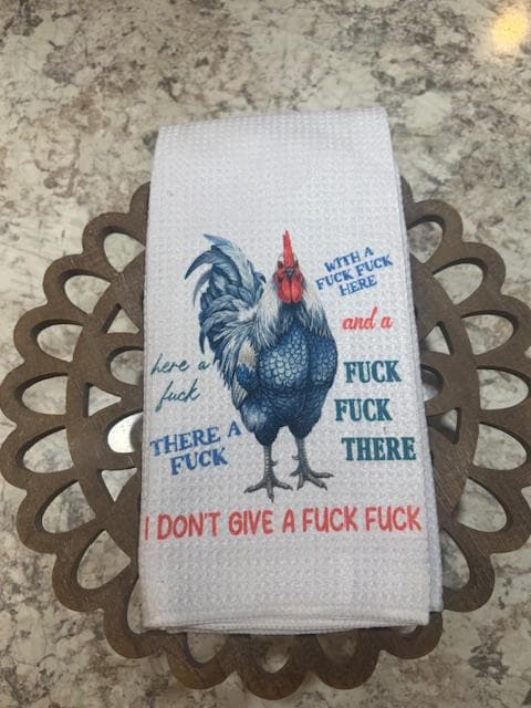 Funny Rooster Tea Towel!