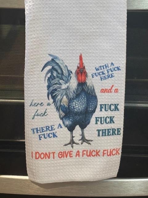 Funny Rooster Tea Towel!