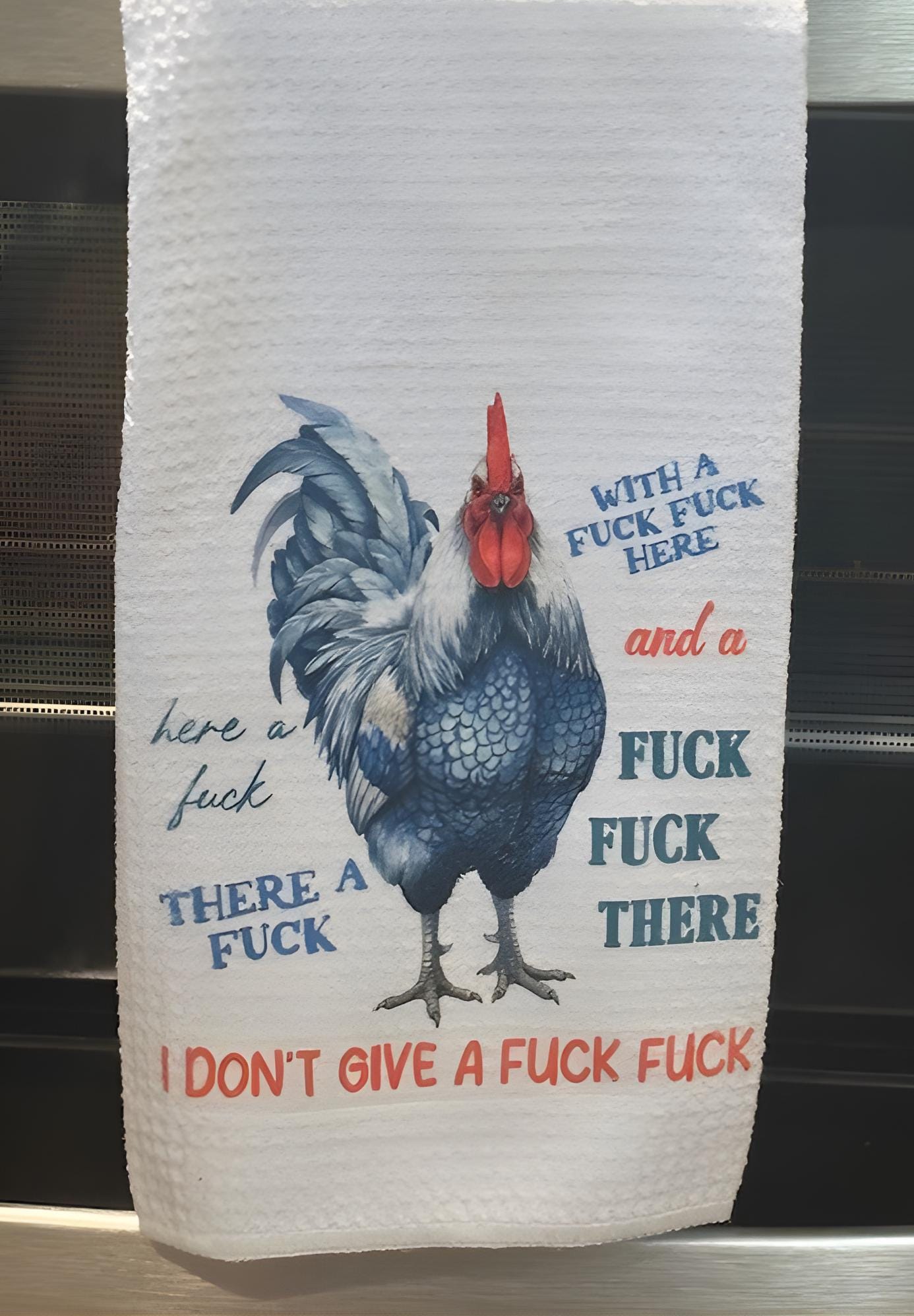 Funny Rooster Tea Towel!