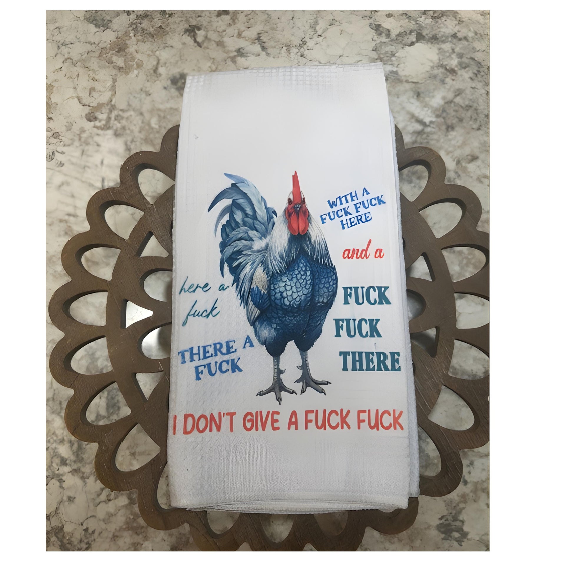 Funny Rooster Tea Towel!