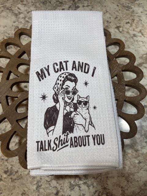 Funny Dog or Cat Kitchen Towels