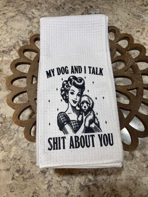 Funny Dog or Cat Kitchen Towels