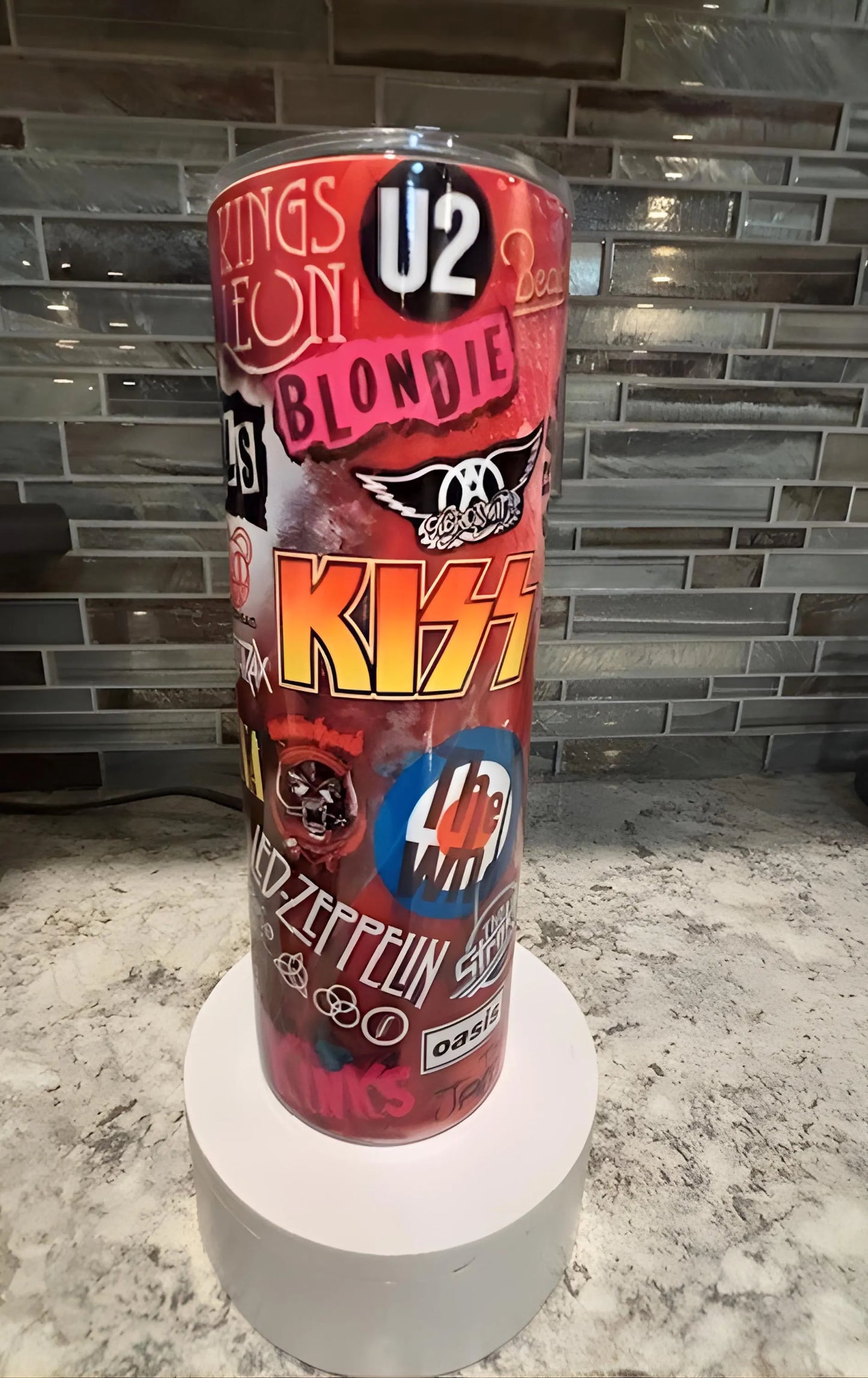Rock Band Collage Tumbler
