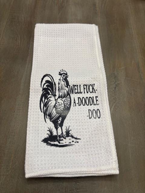 Funny Farmhouse Rooster Towel!
