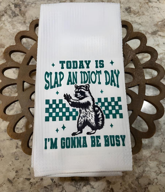 Funny Raccoon Kitchen Towel