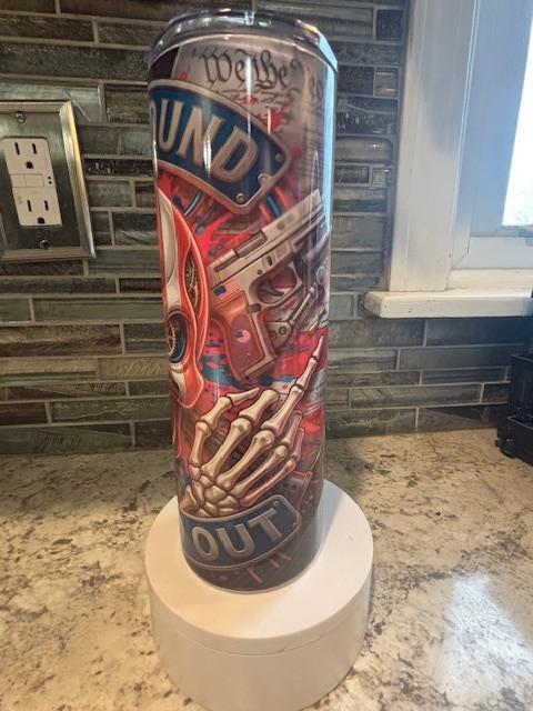 Patriotic Skull Tumbler