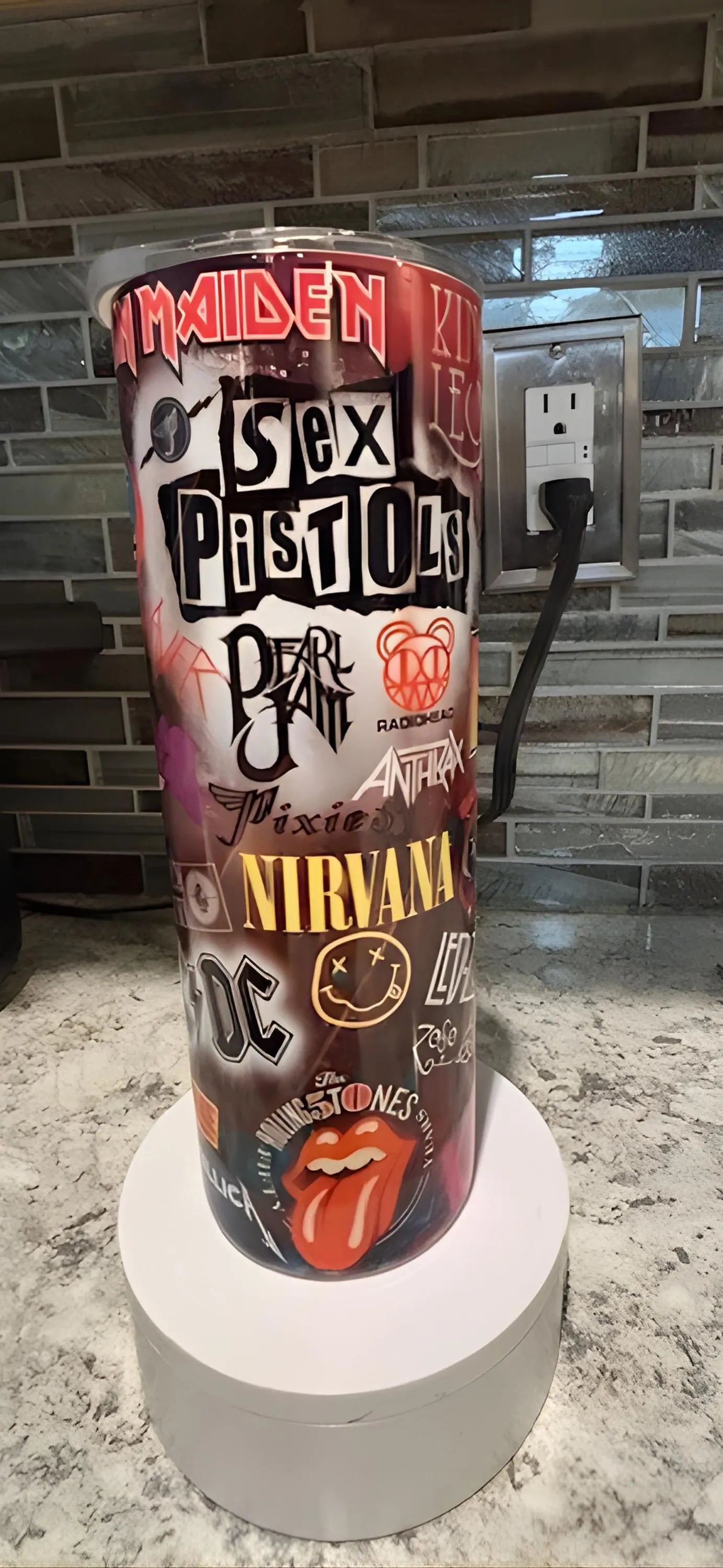 Rock Band Collage Tumbler