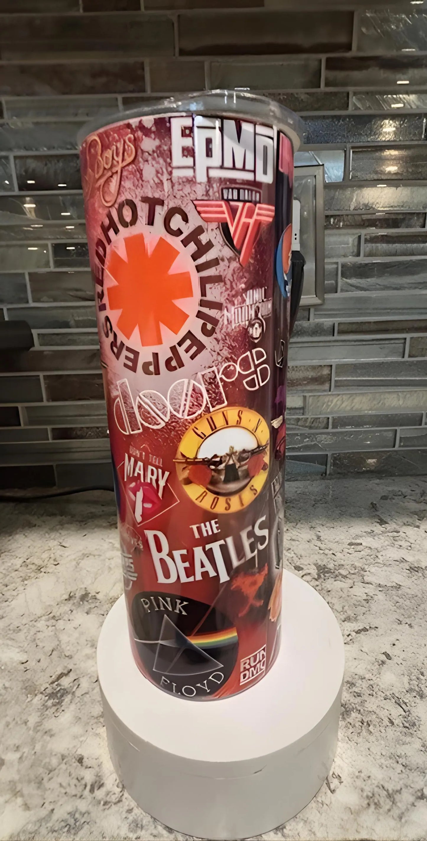 Rock Band Collage Tumbler