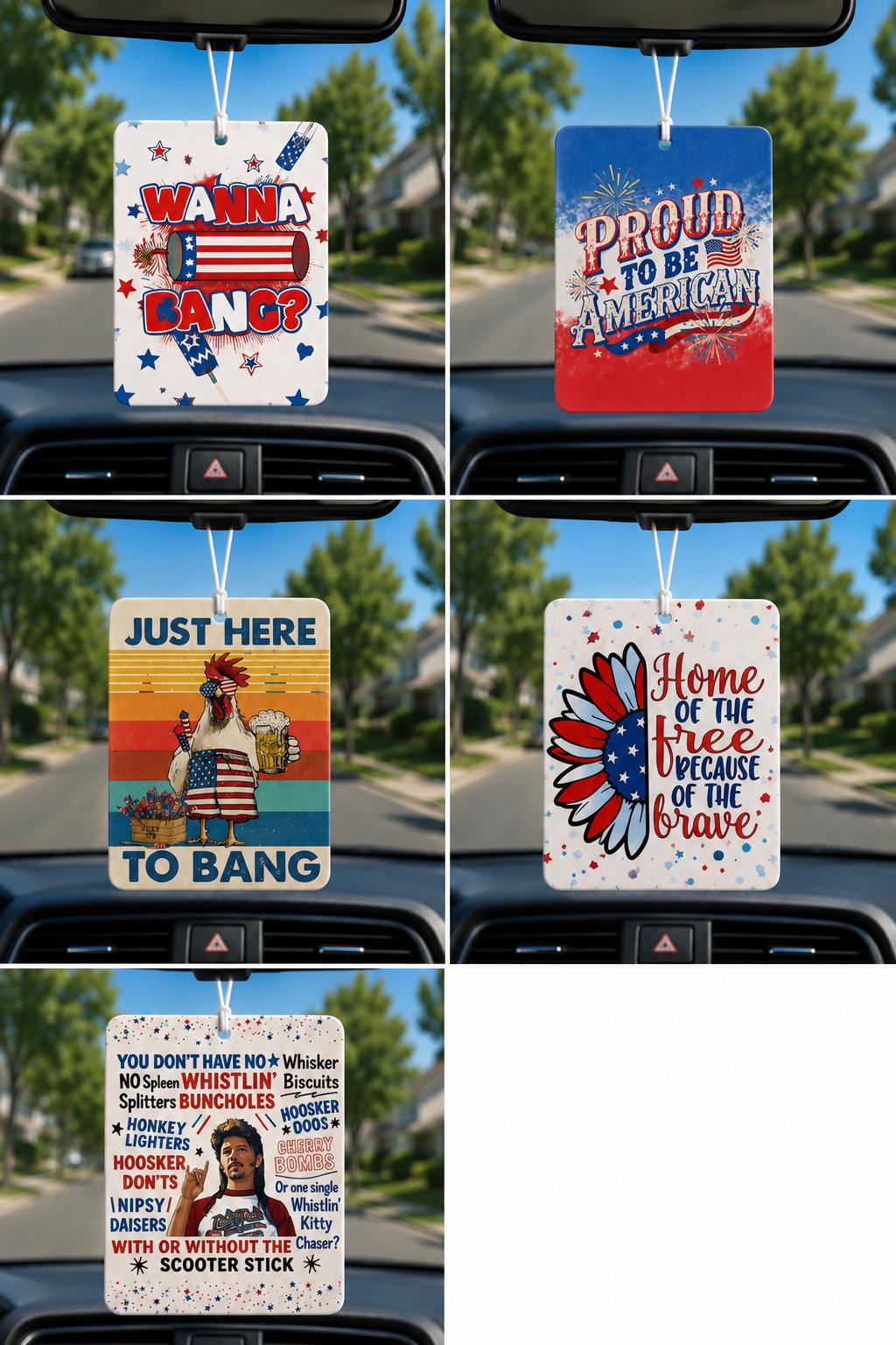 4th of July Car Freshies! 5 Pack