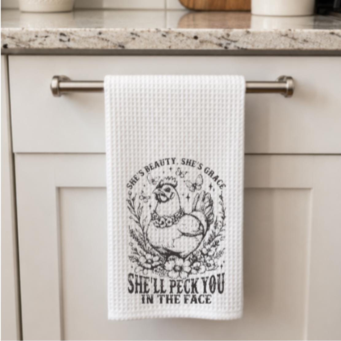 She's Beauty She's Grace Tea Towel