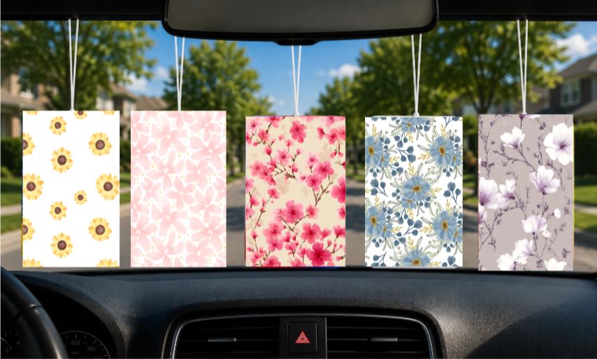 Flower Print Car Freshies! 5 Pack
