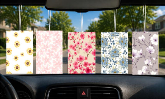 Flower Print Car Freshies! 5 Pack