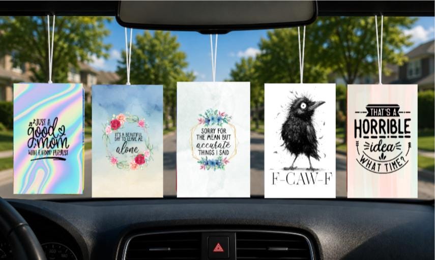 Funny Air Fresheners! Packs of 5
