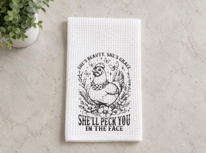 She's Beauty She's Grace Tea Towel