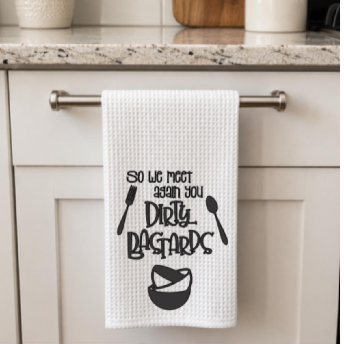 So We Meet Again Tea Towel