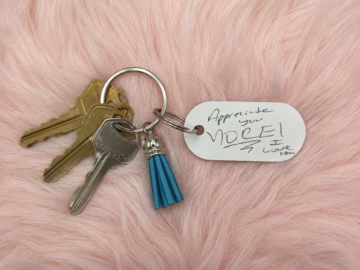 Your Special Note or Message on a Keychain!