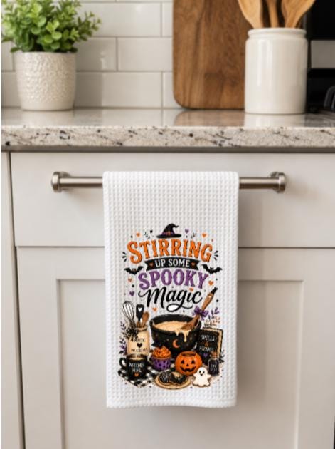 Funny and Decorative Halloween Tea Towels